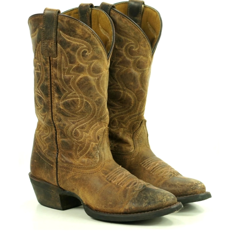 Laredo Maddie Distressed Cowboy Boots Women's 7 Gem